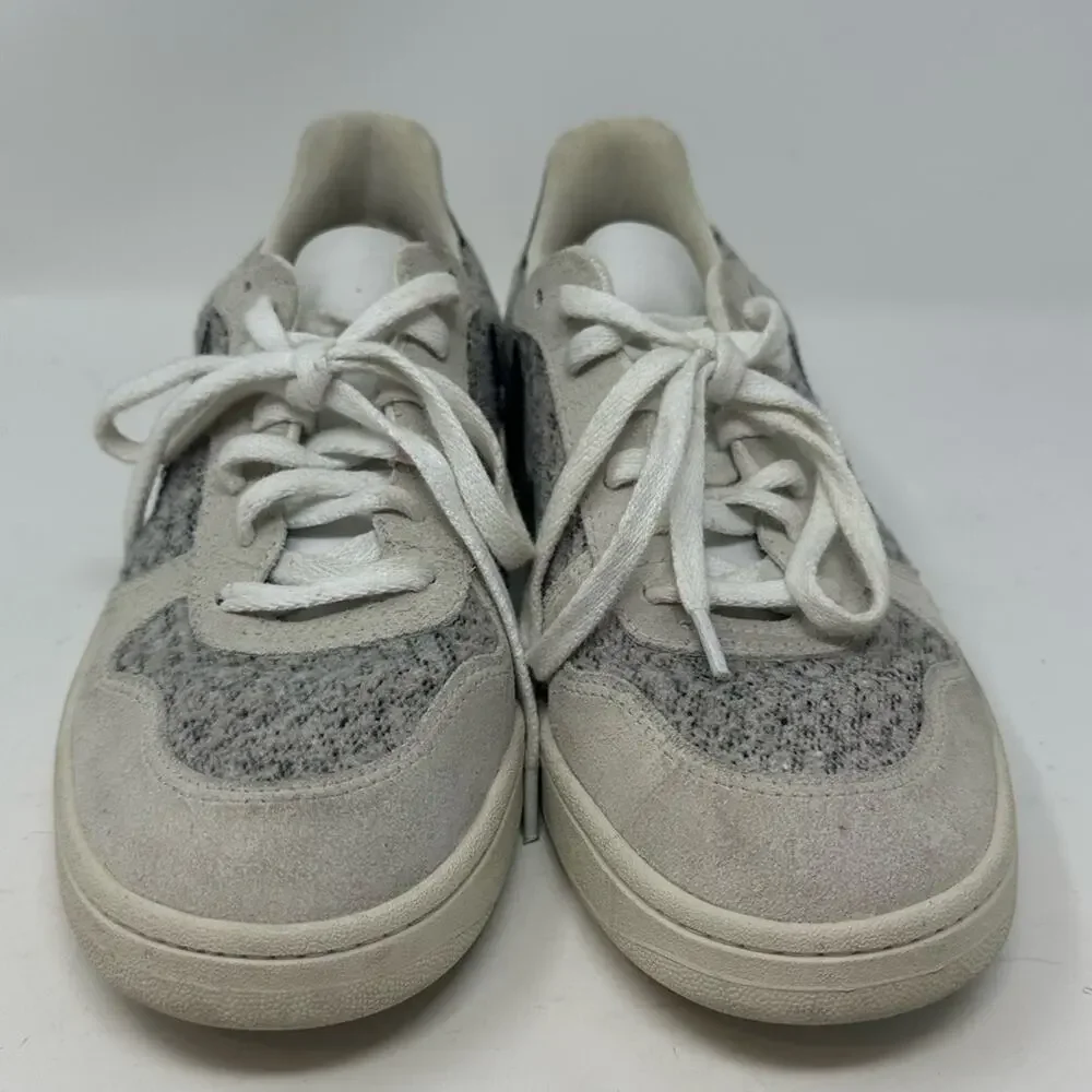 Veja V-10 Flannel Snow Black Sneakers Gray Suede Size 9 Womens Shoes